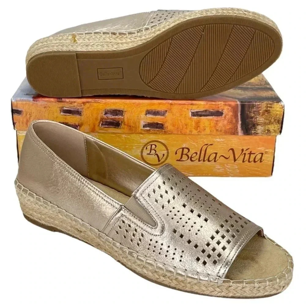 Bella Vita Cora Champagne Leather Women's Loafers - Picture 11 of 11